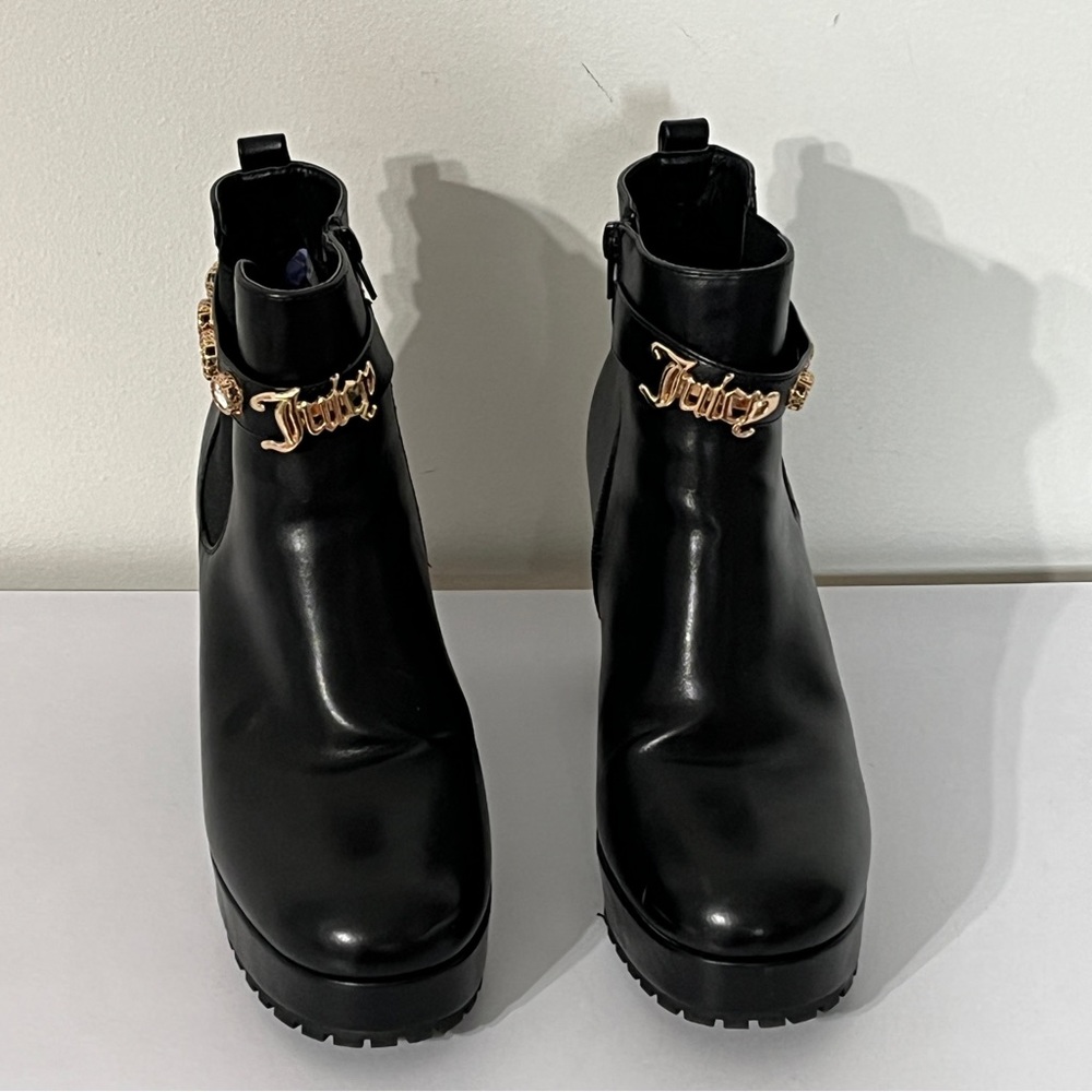 Juicy Couture Phyton Black Platform Boots